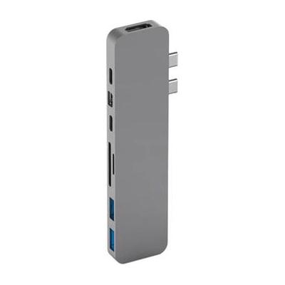 HYPER HyperDrive PRO 8-in-2 USB Type-C Hub for MacBook Pro & Air Laptops (Space G GN28D-GRAY