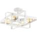 Nuvo Lighting 66724 - 4 Light White Finish Flush Mount Fixture (PRANA 4 LIGHT FLUSH MOUNT)