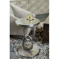 Bernhardt Linea Abstract End Table Aluminum in Gray | 24 H x 16 W x 16 D in | Wayfair 384123