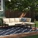 Andover Mills™ Abordale 8 Piece Sectional Seating Group w/ Cushions Metal in Black | 31.8 H x 96 W x 26.3 D in | Outdoor Furniture | Wayfair