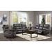 Trent Austin Design® Houghtaling 74.8" Faux Leather Pillow Top Arm Reclining Loveseat Faux Leather in Gray | 41.5 H x 74.8 W x 38 D in | Wayfair