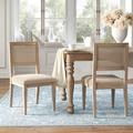 Kelly Clarkson Home Centennial Cane Back Dining Side Chair Wood/Upholstered/Fabric in Brown | 35 H x 19 W x 21.75 D in | Wayfair