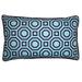 World Menagerie Hence Labyrinth Cotton Lumbar Pillow Polyester/Polyfill/Down/Feather/Cotton in Blue | 12 H x 20 W in | Wayfair