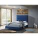 Etta Avenue™ Janiya Tufted Upholstered Low Profile Platform Bed Metal in Blue | 61 H x 63 W x 87 D in | Wayfair 870277A4F94E41DAB93098403124455C