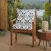 Winston Porter Indoor/Outdoor Seat/Back Cushion Polyester in Blue/Brown/Gray | 5 H x 23 W x 25 D in | Wayfair 82E36776C33A467BB8F04B615F4961CC