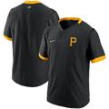 Men's Nike Black/Gold Pittsburgh Pirates Authentic Collection Short Sleeve Hot Pullover Jacket