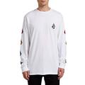 Volcom Herren Deadly Stones L/S Tee T-Shirt, Weiß, Mittel