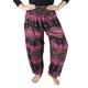 Lofbaz Haremshose Damen Boho Yogahose Pumphose Hippie Hose Kleidung Festival Outfit Sommerhose Leicht Sommer Hosen - Oval Rosa 3XL Große Größen