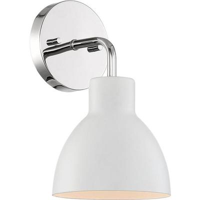 Nuvo Lighting 66781 - 3 Light Polished Nickel Finish White Shade Vanity Light Fixture (SLOAN 1 LIGHT VANITY)