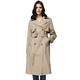 Orolay Long Trench Coat for Women with Belt Lightweight Double-Breasted Duster Trench Coat Khaki XL