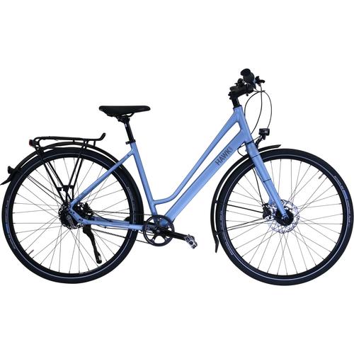 HAWK Bikes Trekkingrad Trekking Lady Super Deluxe Skye blue, 8 Gang, Shimano, Nexus Schaltwerk blau Trekkingräder Fahrräder Zubehör