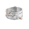 Luminous Floral,'Cultured Pearl and Sterling Silver Meditation Spinner Ring'