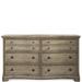 Kelly Clarkson Home Troutt 6 Drawer 68" W Solid Wood Double Dresser Wood in Brown | 38 H x 68 W x 19 D in | Wayfair