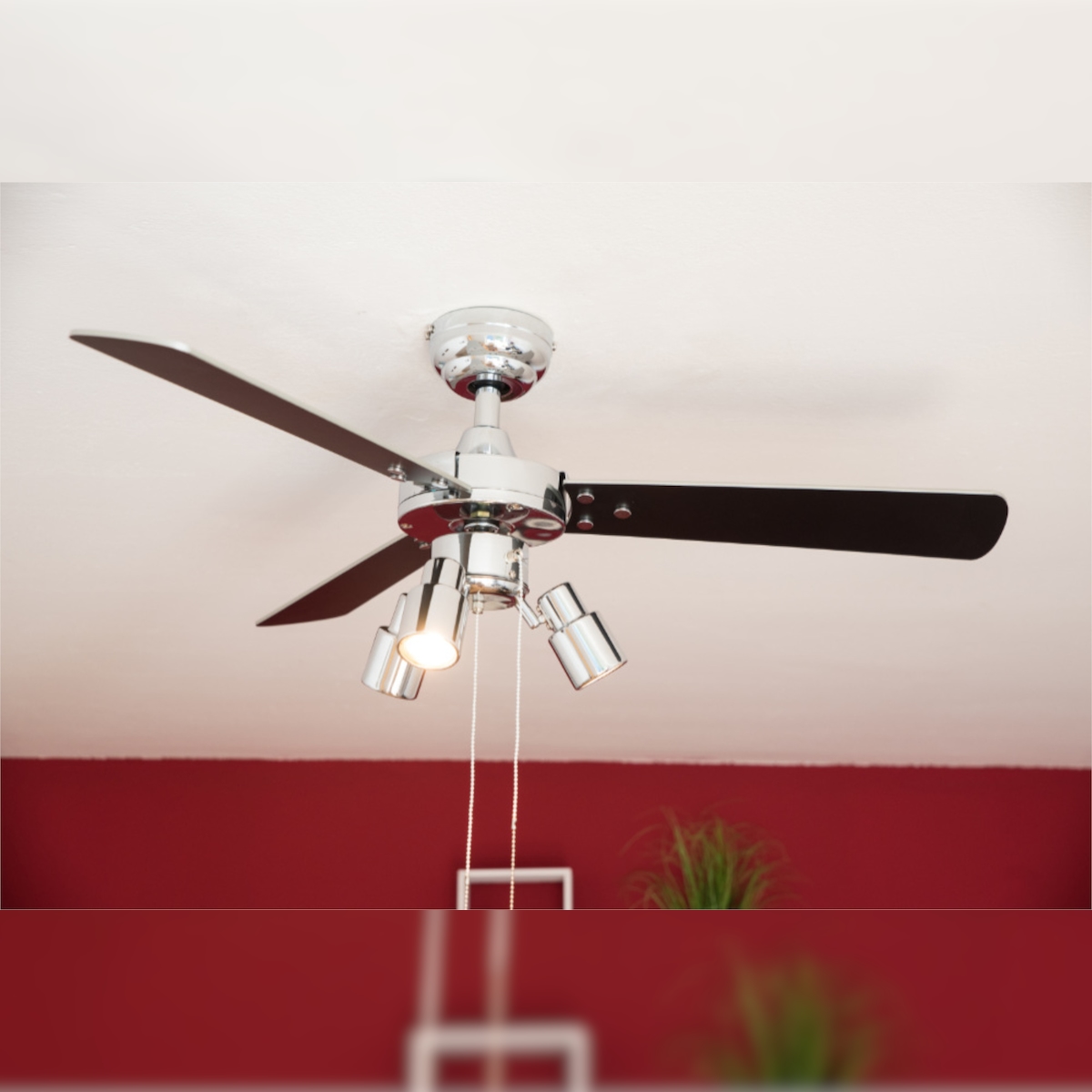 aireRyder Deckenventilator Cyrus Chrom mit Licht & Zugketten 107 Image