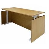 Maple Adjustable Height Manager's Desk