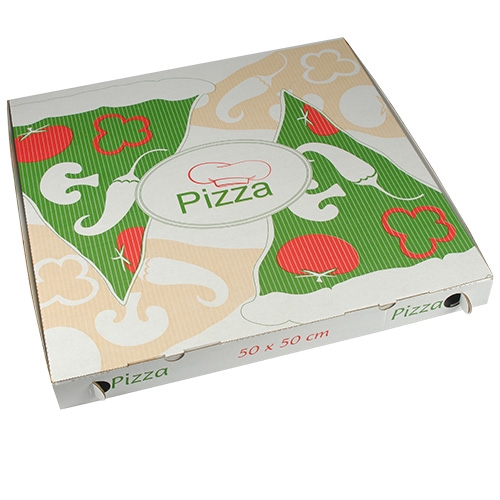 PAPSTAR 50 Pizzakartons, Cellulose "pure" eckig 50 cm x 50 cm x 5 cm Image