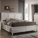 Imagio Home by Intercon San Mateo Storage Platform Bed Wood in White | 58 H x 82 W x 84 D in | Wayfair SM-BR-8865KS-RWH-C