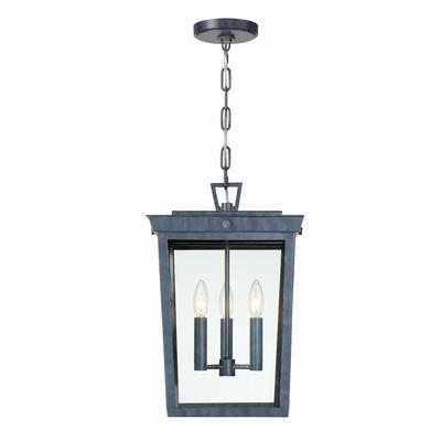 Crystorama Belmont 18 Inch Tall 3 Light Outdoor Hanging Lantern - BEL-A8065-GE