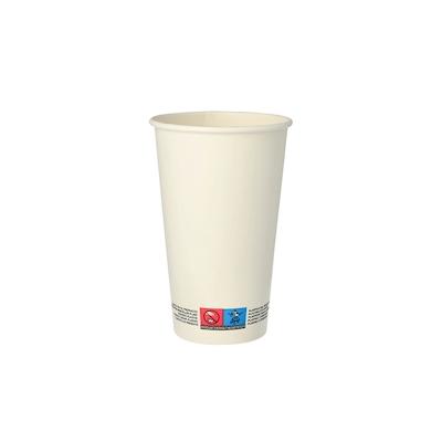 PAPSTAR 1000 Trinkbecher, Pappe "To Go" 0,4 l Ø 9 cm · 13,9 cm weiss