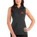 Women's Antigua Charcoal Cleveland Browns Sleeveless Tribute Polo