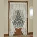 Enchanting Roses Lace Curtain Panel, 56 x 63, Ivory