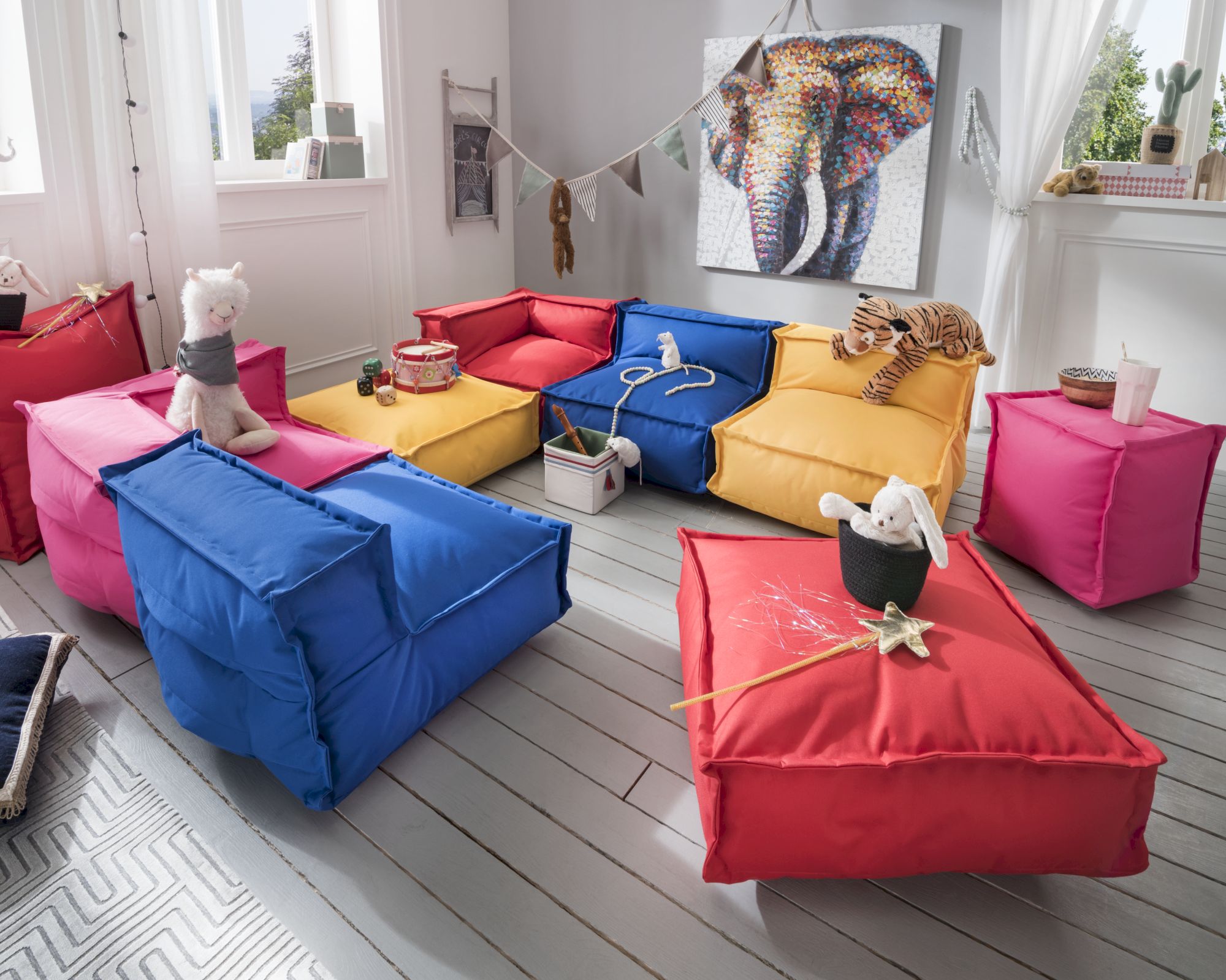 INFANSKIDS »My Cushion – New Edition« Sitzkissen Hocker / blau Image