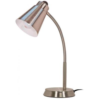 Nuvo Lighting 60830 - 1 Light Brushed Nickel Gooseneck Large Desk Lamp (LARGE GOOSE NECK DESK LAMP BN)