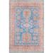 White 24 x 0.1 in Area Rug - Joss & Main Lyona Floral Blue/Coral Area Rug Polyester/Cotton | 24 W x 0.1 D in | Wayfair