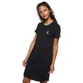 Calvin Klein Women's S/S Nightshirt Nightie, Black, Medium (Size:M)