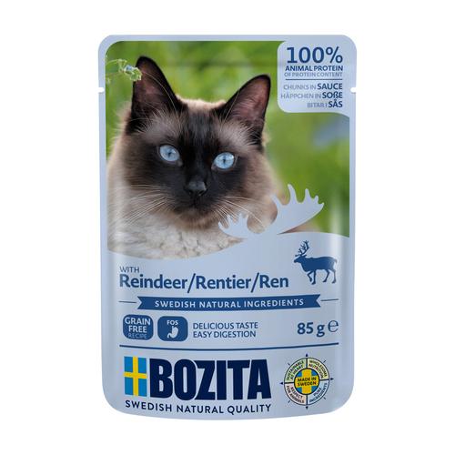 24x85g Rentier Sparpaket Bozita Häppchen in Soße Pouch Hundenassfutter