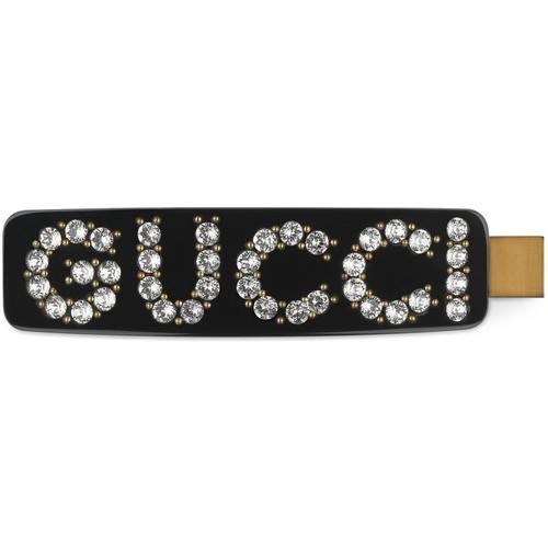 Gucci Einzelne haarspange mit kristall-motiv