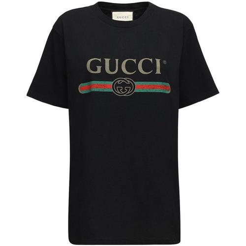 Gucci Übergroßer t-shirt mit logo