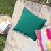 Sol 72 Outdoor™ Albie Outdoor Square Pillow Cover & Insert Polyester/Polyfill/Sunbrella® in Blue | 18 H x 18 W x 6 D in | Wayfair