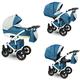 Stroller Pram Pushchair 2in1 3in1 Isofix Car seat Free Accessories Sir by ChillyKids Ocean SI-05 3in1 with Baby seat