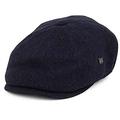 Failsworth Hats Hudson Merino Lambswool Newsboy Cap - Navy Blue 59