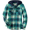 Legendary Whitetails Damen Lumber Jane Flanell mit Kapuze Button-Down-Shirt, Frozen River Plaid, X-Small