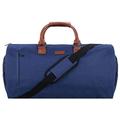 HUGH BUTLER Travel Garment Bag for Men - Weekender Duffle Bag and Suit Carrier 2in1 - Luggage Organizer with Laptop Compartment - Waterproof with Printed Lining and Padded Shoulder Strap Blue