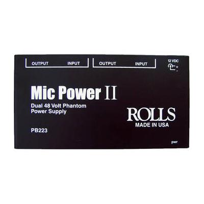 Rolls PB223 Mic Power II Dual 48V Phantom Power Supply PB223