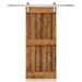 Barn Door - Calhome Paneled Wood Mid-Bar Series Diy Barn Door w/ Installation Hardware Kit Wood in White | 84 H x 36 W in | Wayfair