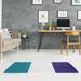 Blue/Green 48 x 0.25 in Area Rug - East Urban Home Striped Teal/Dark Purple Area Rug Polyester | 48 W x 0.25 D in | Wayfair