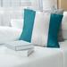 East Urban Home Charlotte Basketball Linen Striped Pillow Cover Linen in Green/Blue/White | 14 H x 14 W x 1 D in | Wayfair