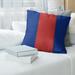 ArtVerse Chicago Baseball Square Pillow Cover 14.0 H x 14.0 W x 1.0 D in red/blueLinen/Textured in Blue/Red | 14" x 14" | Wayfair MBS054-SLPG4LC