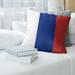 ArtVerse Chicago Baseball Square Pillow Cover 14.0 H x 14.0 W x 1.0 D in Linen/Textured in White/Blue/Red | 14" x 14" | Wayfair MBS058-SLPG4LC