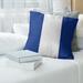 ArtVerse Chicago Baseball Square Pillow Cover 14.0 H x 14.0 W x 1.0 D in Linen/Textured in Blue/White | 14" x 14" | Wayfair MBS055-SLPG4LC