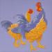 Imagine Tile, Inc. French Country 6" x 6" Ceramic Chicken Decorative Accent Tile Ceramic in Green/Blue | 6 H x 6 W x 0.25 D in | Wayfair 3306