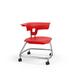 KI Furniture Ruckus Classroom Chair w/ Casters Plastic/Metal in Red/Green | 35 H x 28 W x 35 D in | Wayfair RKV100H15NB-NFR-PCY-CH-CHC