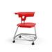 KI Furniture Ruckus Classroom Chair w/ Casters Plastic/Metal in Red/Green | 35 H x 28 W x 35 D in | Wayfair RKV100H18BR-NFR-PCY-CH-BRCH-CHC