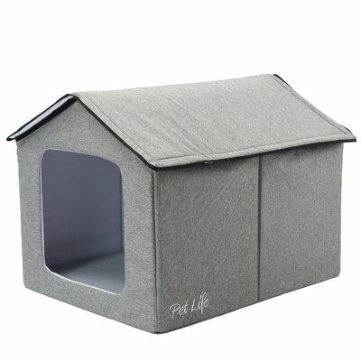 Pet Life Polyester Dog House in Gray, Size 23.6 H x 23.6 W x 29.5 D in | Wayfair PH8GYLG