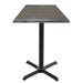 Holland Bar Stool Bar Outdoor Table Metal in Gray/White/Black | 36 H x 36 W x 36 D in | Wayfair OD211-3036BWOD36SQChar