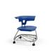 KI Furniture Ruckus Classroom Chair w/ Casters Plastic/Metal in White/Blue | 36 H x 28 W x 36 D in | Wayfair RKV100H15BR-NFR-PUB-CH-BRCH-CCC